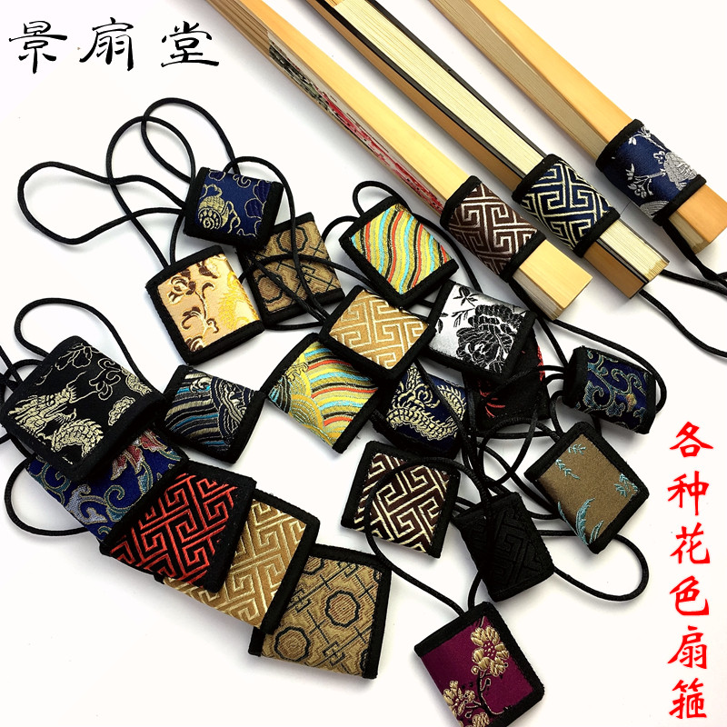 7-10 인치 접는 팬 팬 후프 완전 수제 팬 링 팬 버클 팬 세트 문화 장난감 접는 팬 액세서리 쌀 종이 접는 팬