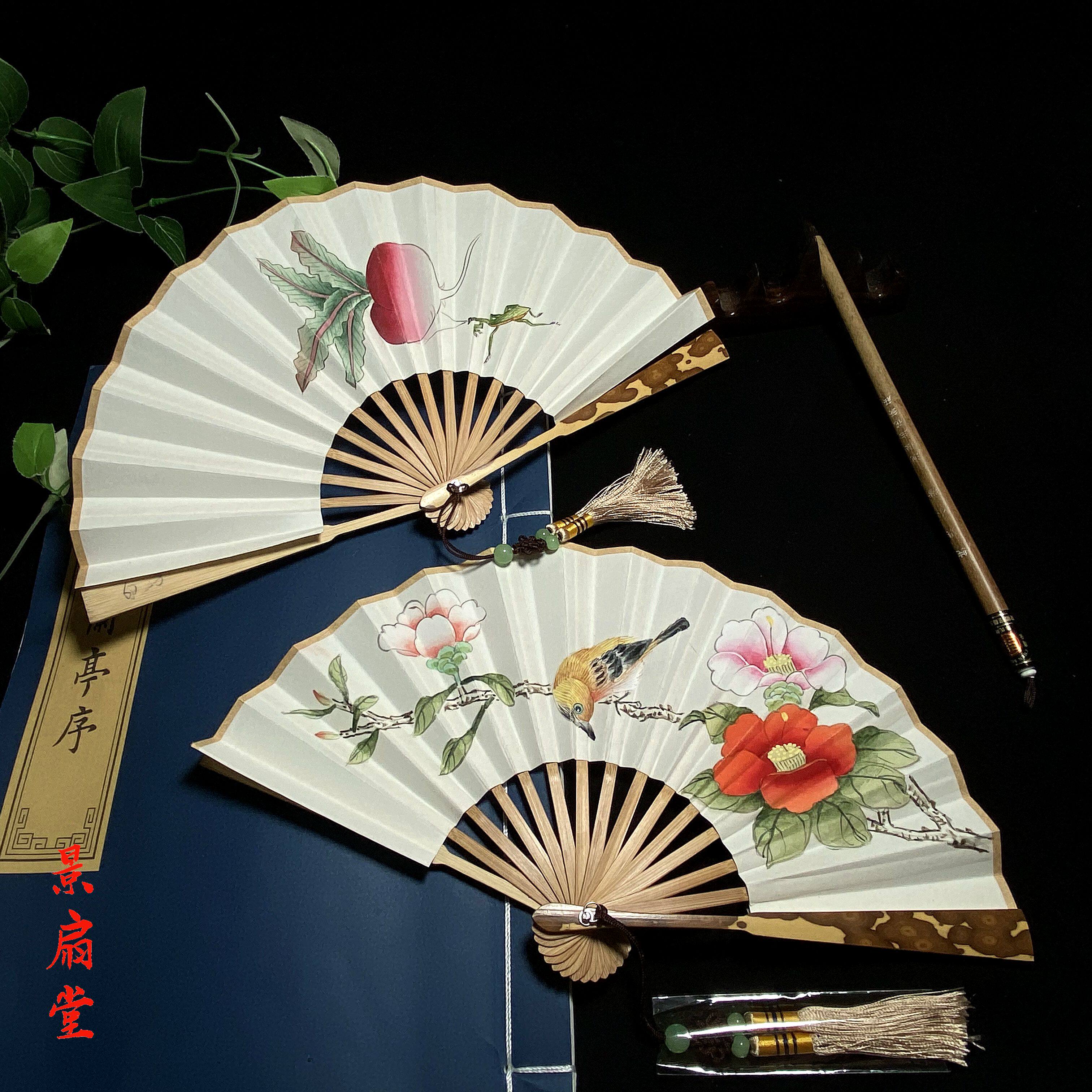 古风手绘扇子,古风扇子手绘_大山谷图库