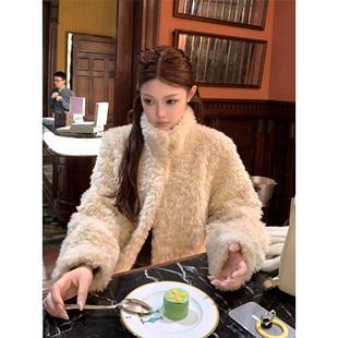 冬上新棉服番茄侠富人区同款4.0版环保羊羔毛皮毛一体皮草外套女