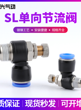 气动气管气缸限流可调速度接头SL8-02节流阀468101216-M35010304