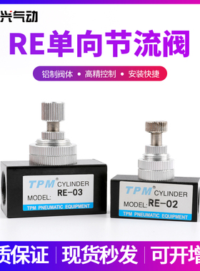 TPM朝日气动元件 流量控制阀/调节阀 RE-01/02/03/04 1分到4分