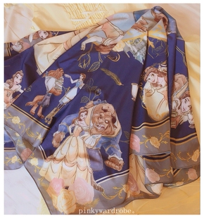 贝儿野兽 真爱永恒 共舞 浪漫感大披肩丝巾 泰国 法式 七夕