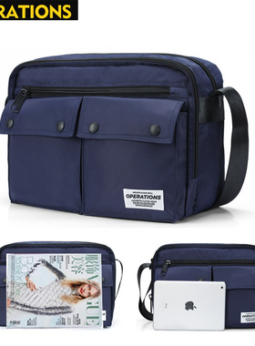日系尼龙男青年经典款潮工装上班短途旅行多功能大学生单肩斜挎包