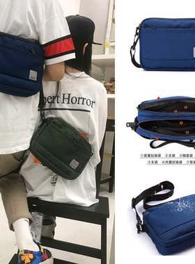 日韩港风ins超火旅行情侣死飞嘻哈蹦迪P土酷收纳小方单肩斜挎胸包