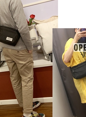 日系原宿港风尼龙青年休闲百搭潮防水旅行单肩斜挎包大容量小方包