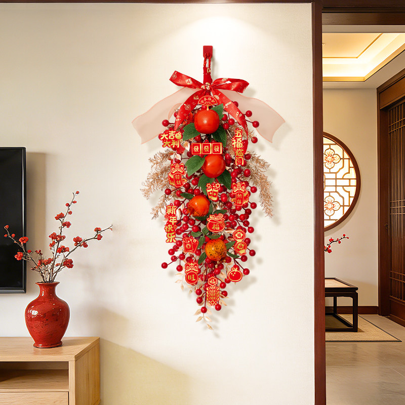 新年装饰品过年挂件电视机背景墙年味气氛围布置客厅春节贺年挂串