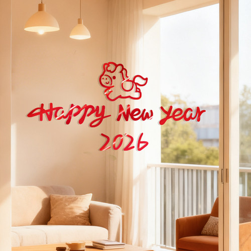 新年装饰马年窗花静电