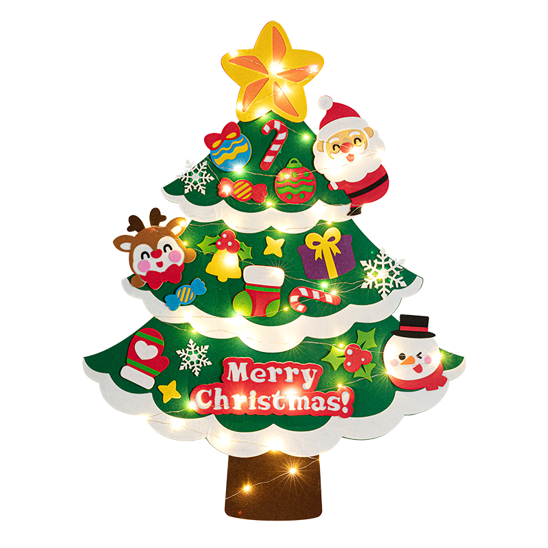 diy毛毡圣诞树2025儿童手工玩具