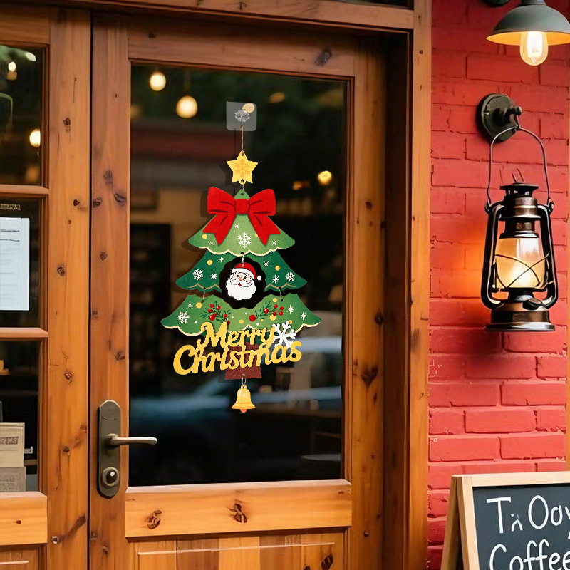 店铺室外门挂圣诞节主题装饰品