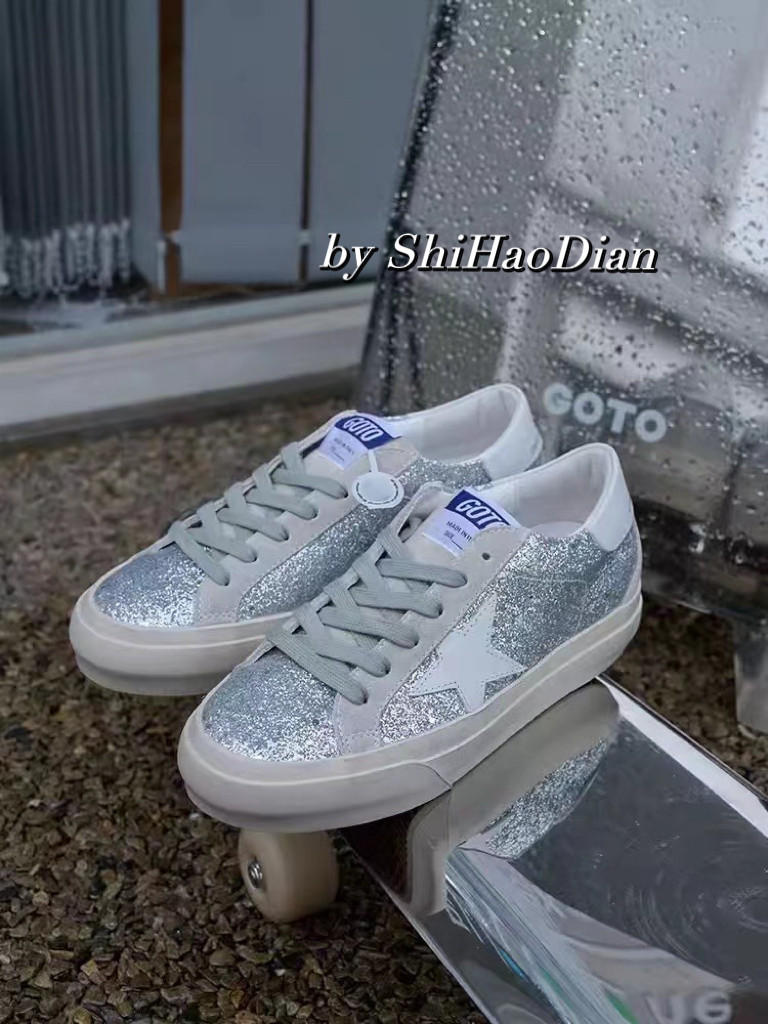 欧洲站真皮板鞋做旧星星脏脏鞋2024春季新款绑带韩版系带休闲鞋