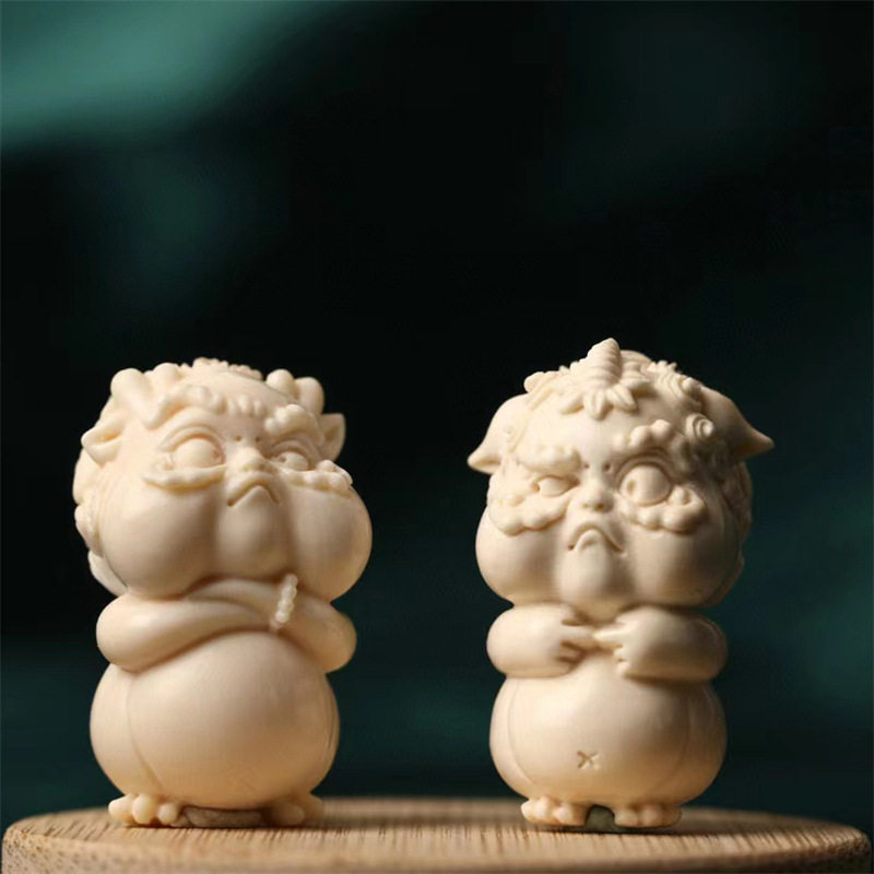 猛犸象牙雕刻霸王貔貅天禄貔貅吊坠项链DIY工艺品礼品文玩配饰