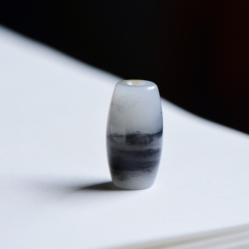 缘鼎玉器 天然和田玉吊坠青花籽料勒子转运珠玉佩玉石挂件带证书