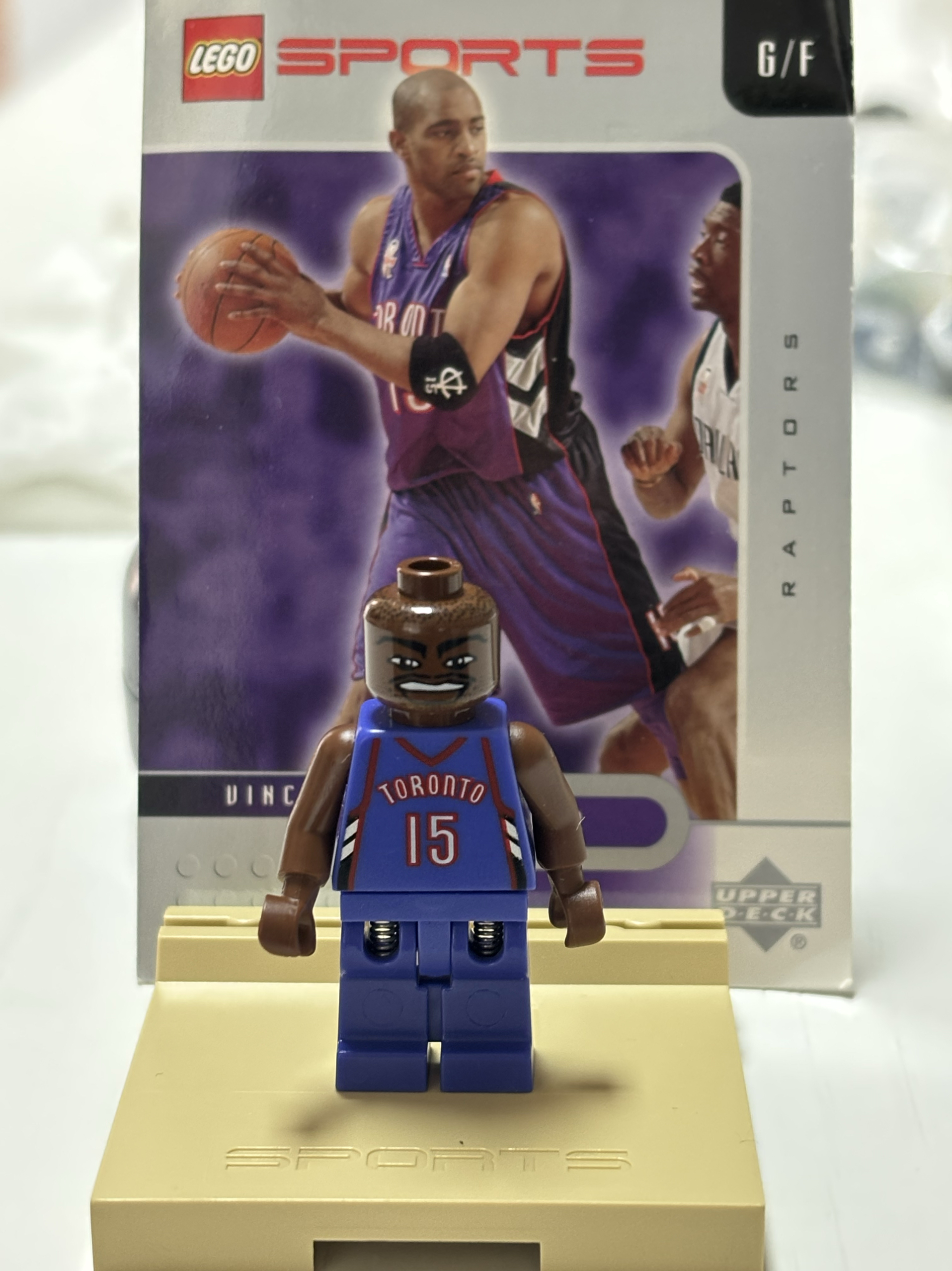 全新 乐高Lego 篮球NBA 绝版 弹簧腿人仔 nba007 猛龙队 15号卡特