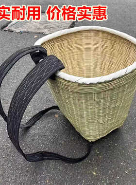 买菜采摘纯手工竹背筐
