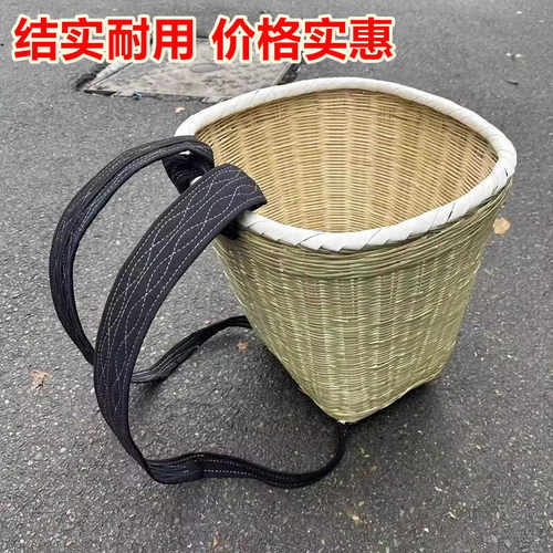买菜采摘纯手工竹背筐