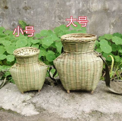 手工竹编鱼篓黄鳝收纳
