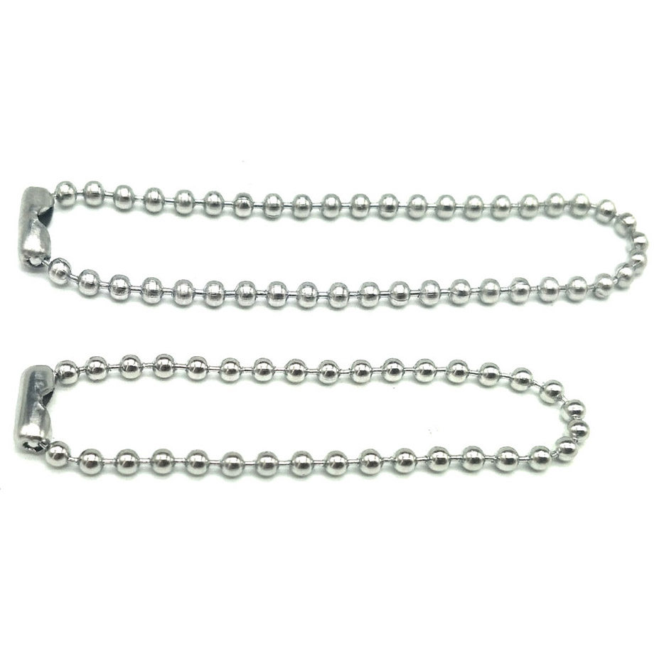 包邮diy项链304不锈钢珠链包装链波仔链玩具吊链钢珠链吊牌链