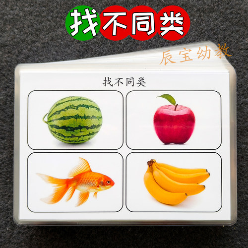 找不同类别卡片儿童思维益智教具