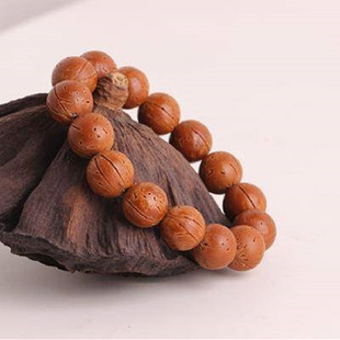 正圆光珠手串把件手工打磨山桃核野生脑纹桃胡圆珠佛珠念珠男女款