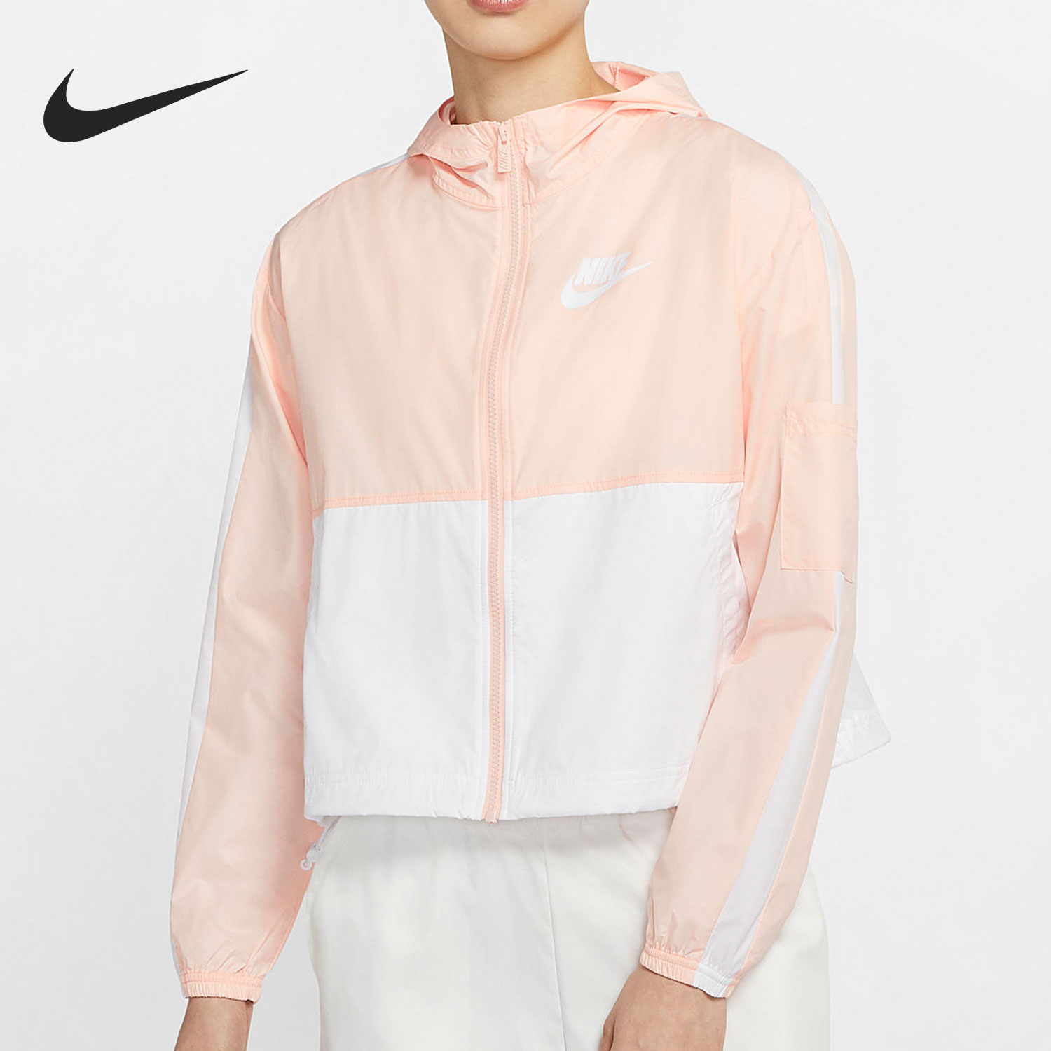耐克女子梭织连帽夹克外套