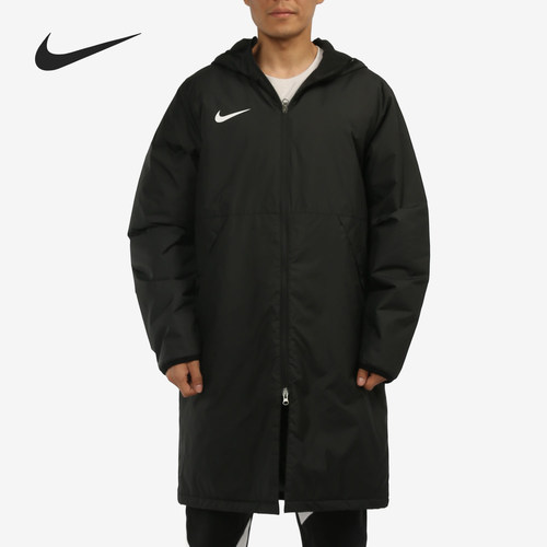耐克秋冬款男运动中长款保暖棉服