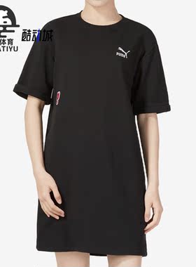 Puma/彪马正品夏季新款透气短袖女子运动连衣裙623257-01