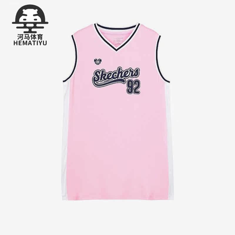 Skechers/斯凯奇正品夏季女子款运动舒适针织无袖连衣裙P222G034