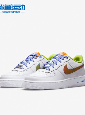 Nike/耐克正品AIR FORCE 1 LOW休闲大童GS耐磨运动鞋 DQ7767-100