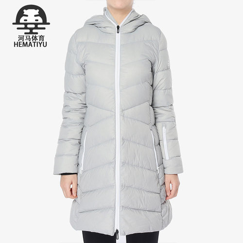 阿迪达斯正品女子长款保暖羽绒服