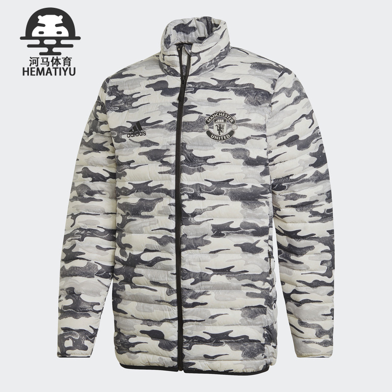 阿迪达斯正品男子曼联足球羽绒服