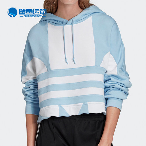阿迪达斯女子短款运动卫衣