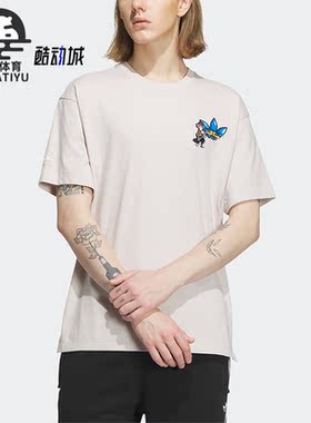 Adidas/阿迪达斯正品三叶草新款男女印花运动短袖T恤IP1792