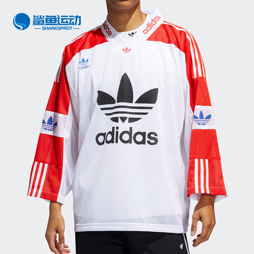 Adidas/阿迪达斯正品三叶草BL TREF JERSEY男子透气套头衫FM1586