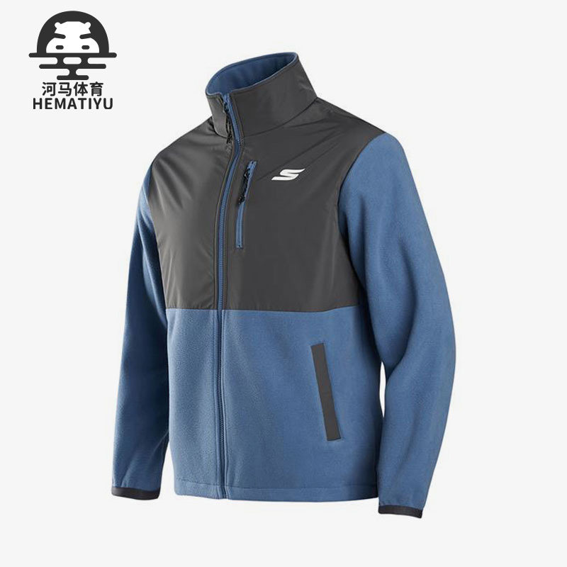 斯凯奇男子休闲运动长袖夹克外套