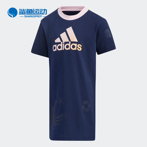 印花连衣裙Adidas/阿迪达斯短袖