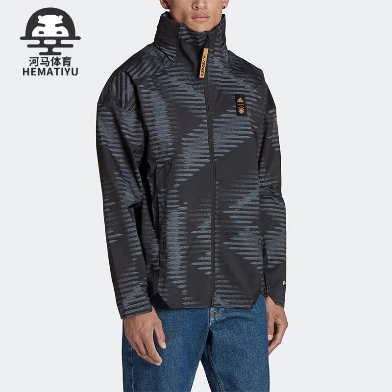 阿迪达斯男子德国队足球运动外套