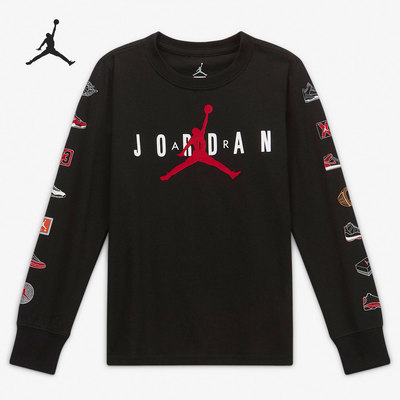 Nike/耐克正品春季新款JORDAN小童休闲运动长袖T恤HA5342-023