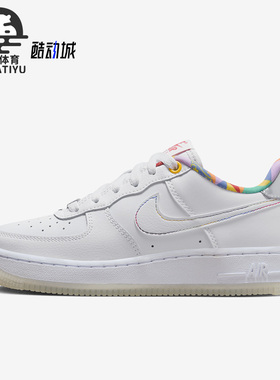 Nike/耐克正品AIR FORCE 1GS女子大童运动休闲鞋FN8912-111