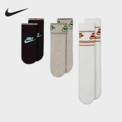 Nike/耐克正品秋季新款男女运动袜组合三双装DA2601-902