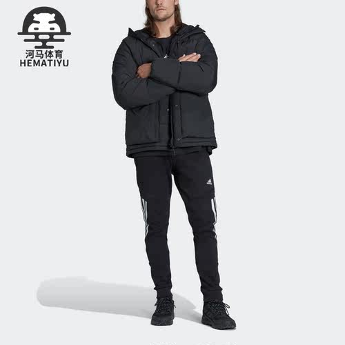 阿迪达斯冬男运动防风保暖羽绒服
