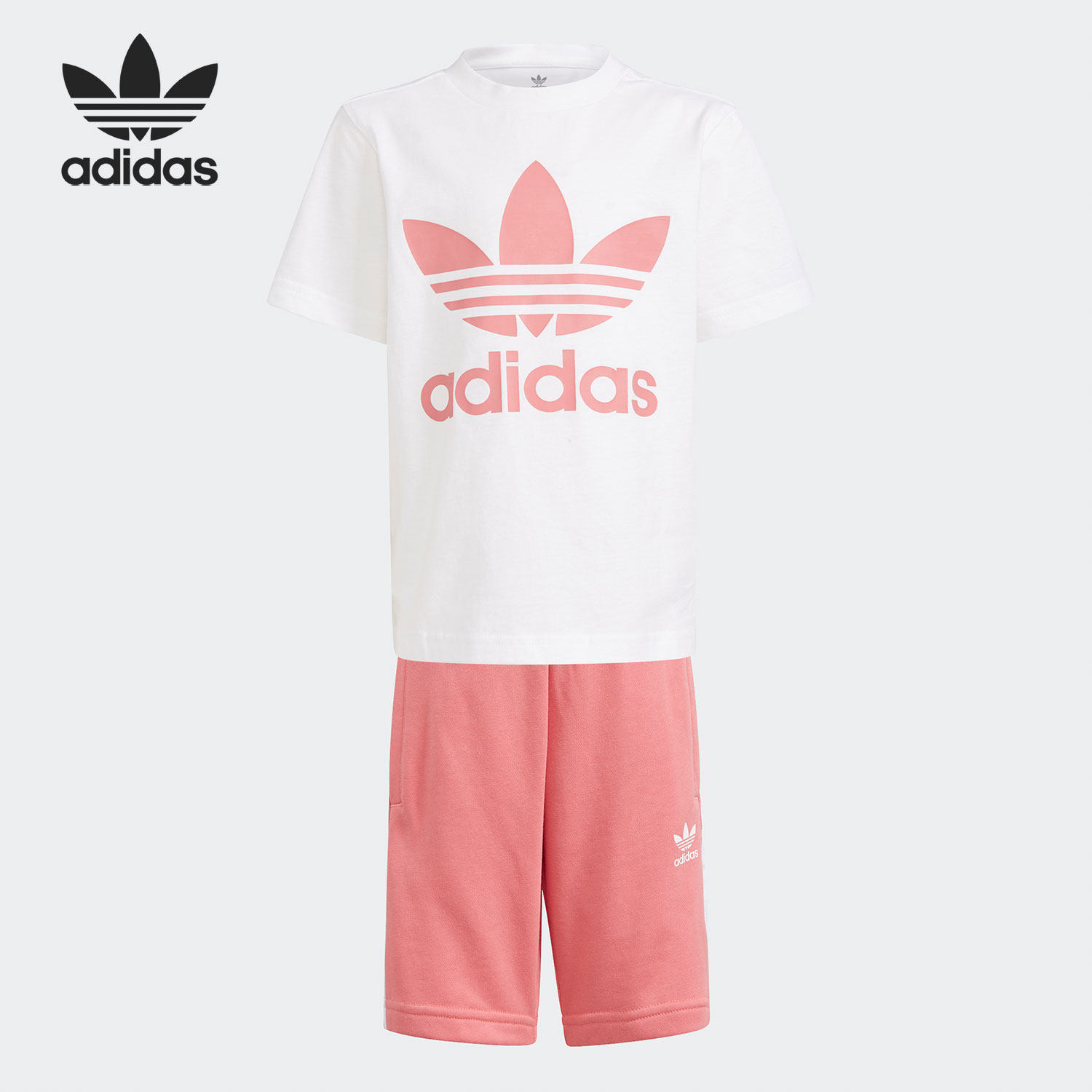 Adidas/阿迪达斯正品三叶草新款小童装运动短袖套装 GP0195,童装/婴儿装/亲子装,套装,淘宝优惠券,粉丝福利购,淘宝优惠卷