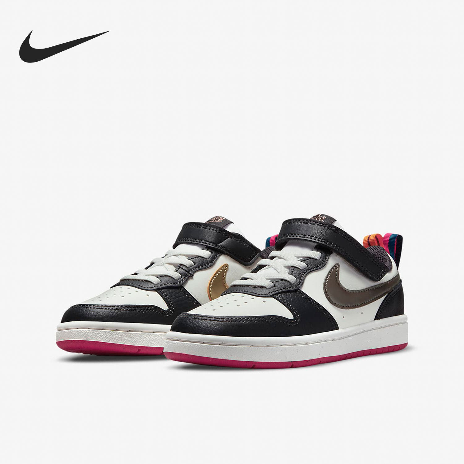 nike/耐克正品court borough 2 大童休闲运动鞋 dj0041-100