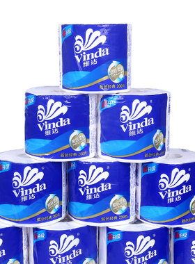 维达卷纸V4073蓝色经典10卷*6提4层卫生纸200g一卷整箱60卷筒纸
