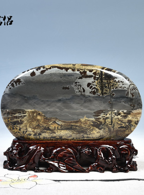 摆件工艺品客厅国画石