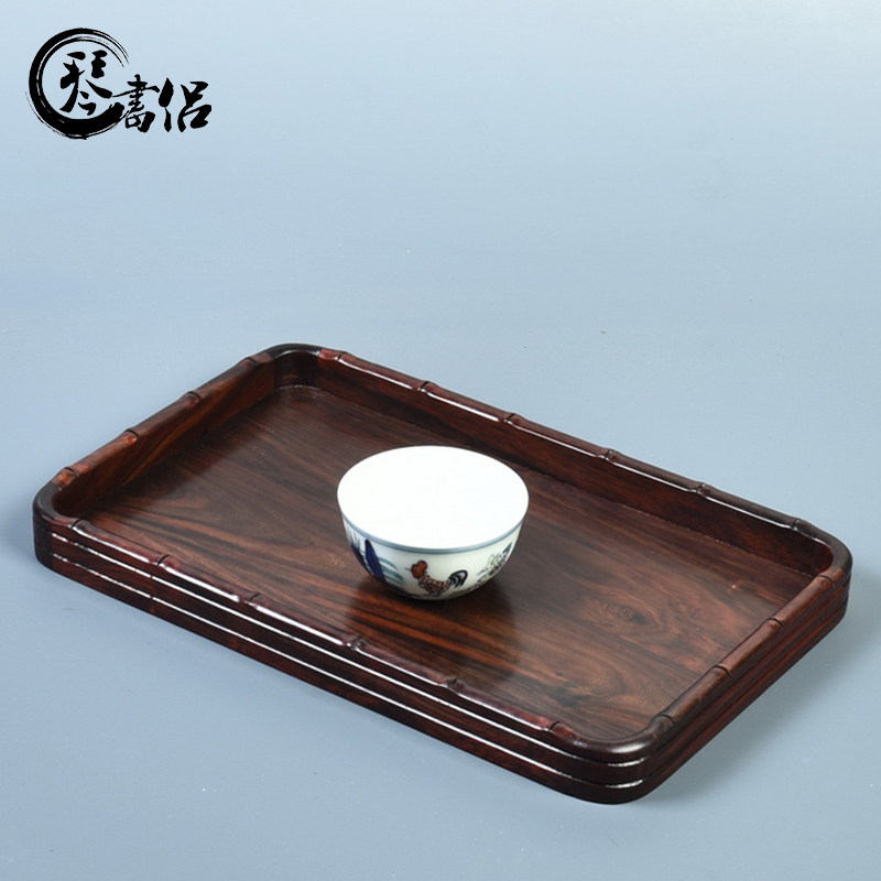 摆件长方形实木托盘图片