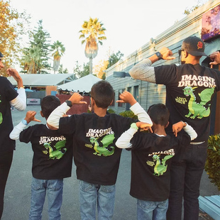 梦龙乐队Imagine Dragons摇滚高街同款周边恐龙短袖T恤应援上衣服