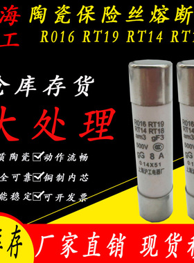 上海沪工 RO16熔断器R016芯子RT19 RT14 RT18 14X51 500V保险丝管
