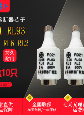 沪丰熔断器熔芯RO21管R021 RL96 RL93 RL6 RL2保险丝2A4A6A10A25A