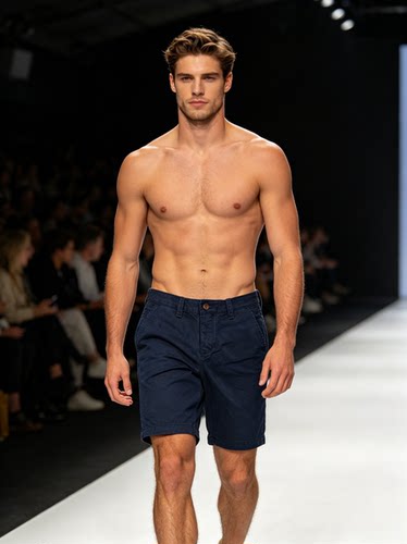 国内现货美国正品Hollister海欧深蓝色休闲短裤