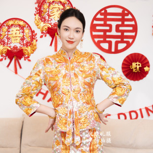 出租 纯手绣褂皇龙凤褂手工绣裙褂 试穿满意 租赁新款32款